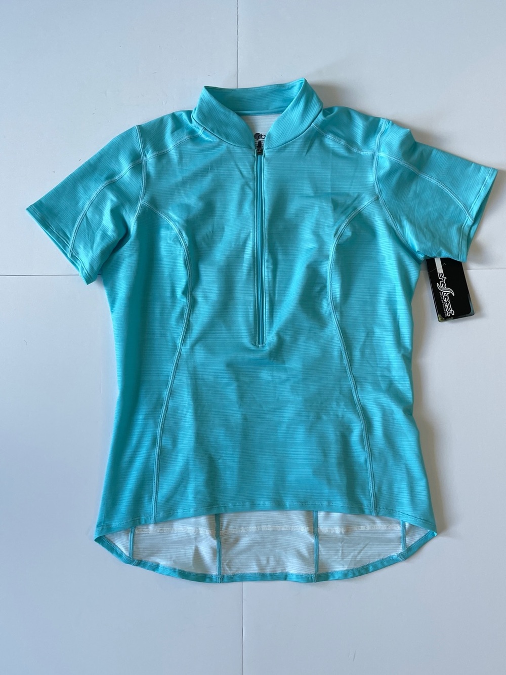 Shebeest S Cut SS Cycling Jersey Scuba Teal Blue Women's L  Active New With Tags